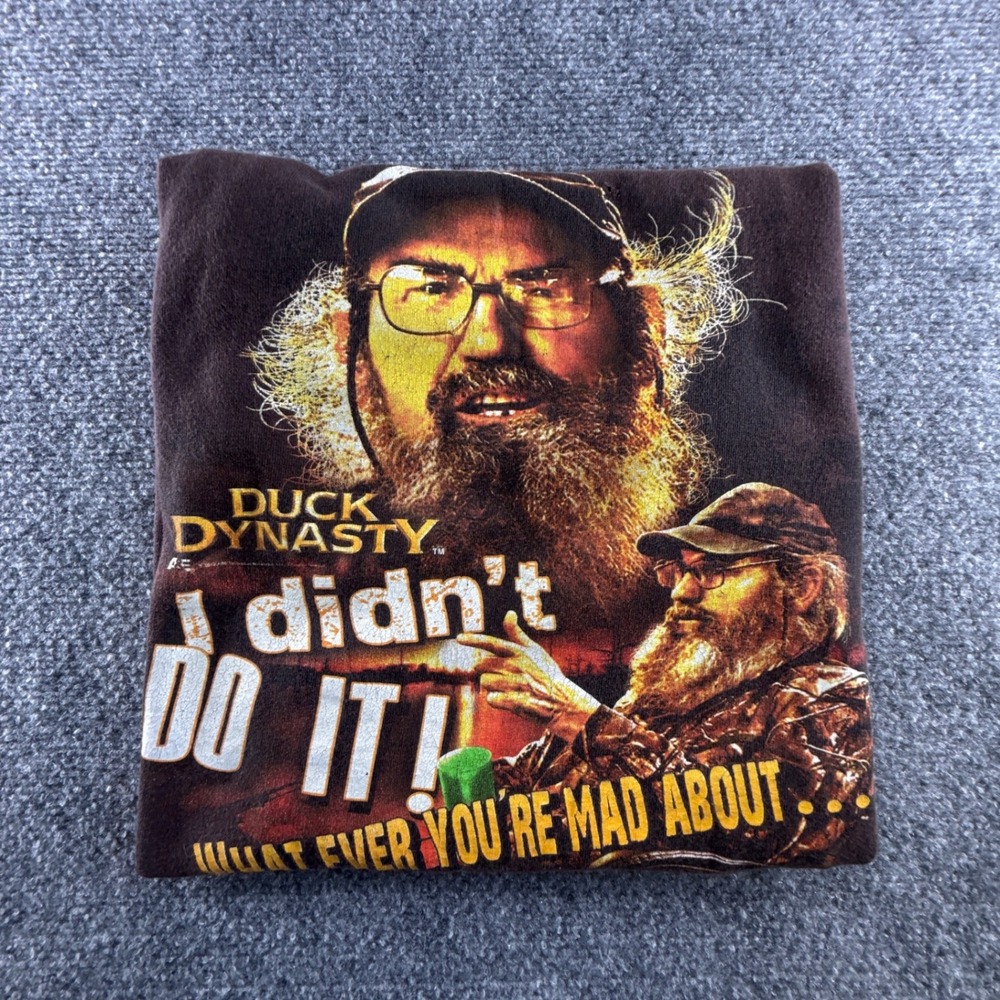 Duck Dynasty Uncle Si I Didnt Do It Graphic T-Shirt Brown XL 0588